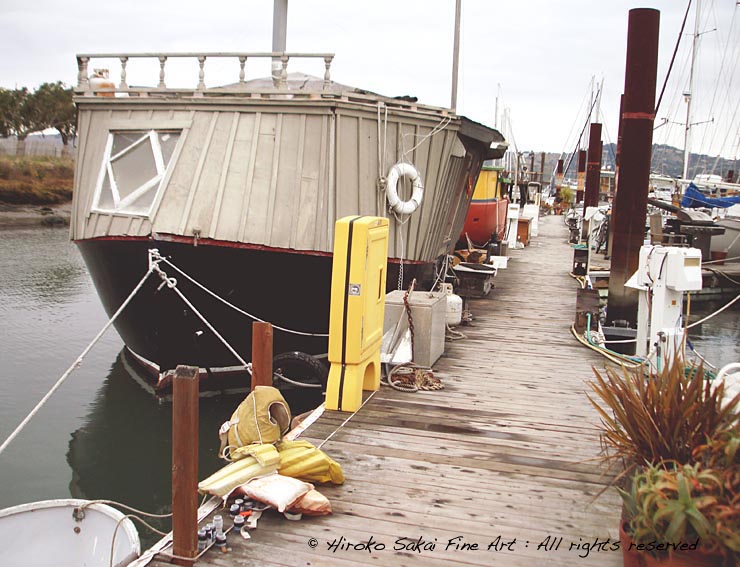 boat house community, boat house, artistic life, unique life, life style, cool boat house, sausalito, california, life on water