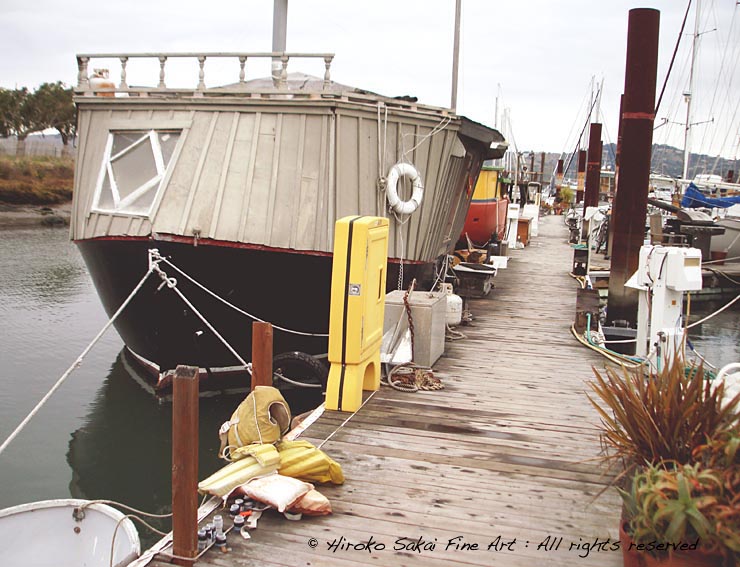 boat house community, boat house, artistic life, unique life, life style, cool boat house, sausalito, california, life on water