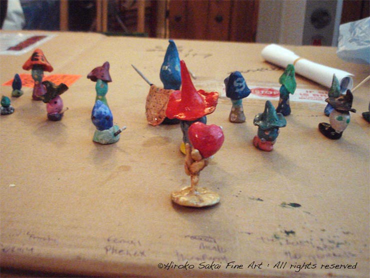 kid's art, clay dolls, imagination, child's artwork, child craft