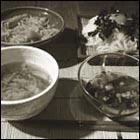 food, zaru udon, udon, Japanese food, Japanese dinner, miso soup