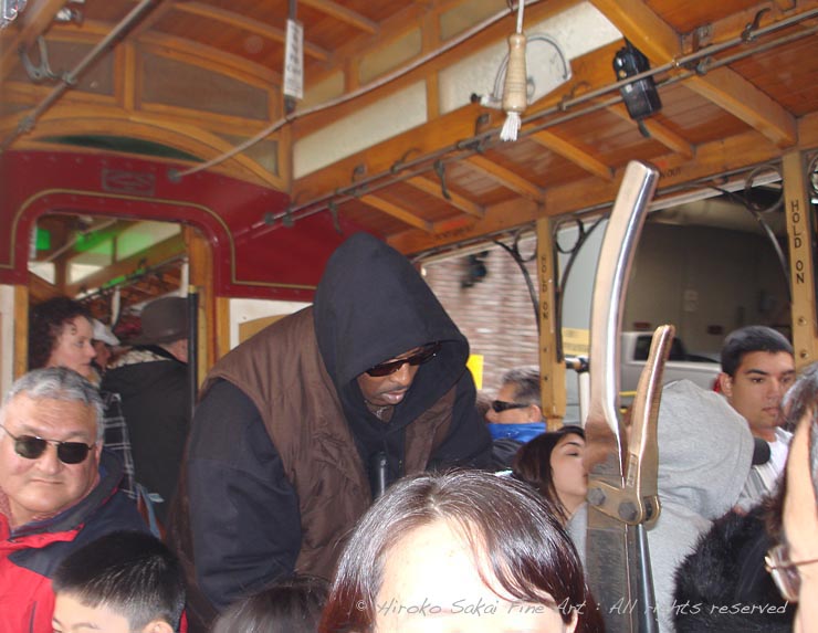 san francisco cable car, cable car driver, california