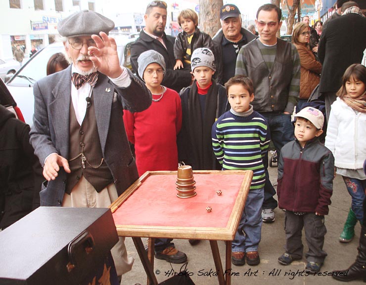 magician, fishermen's whalf, california, tourists, magic