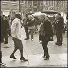 san francisco down town, tap dancer, black tap dancer, african american men, city, california