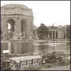 Palace of Fne Arts theatre, california, historical building, beautiful building, sculpture, greek sculpture, beautiful place, building by the lake, lake