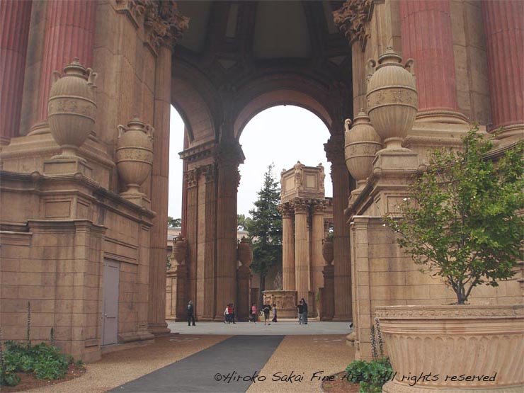 Palace of Fne Arts theatre, california, historical building, beautiful building, sculpture, greek sculpture, beautiful place