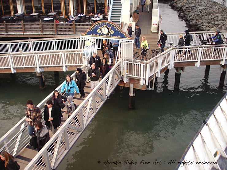 ferry station, tibron, san francisco bay, ferry boarding