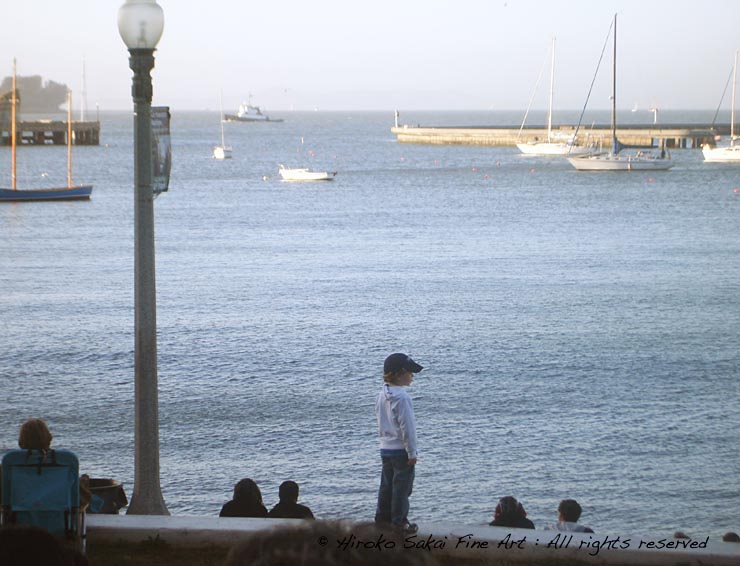 ocean, boy, fishermen's whalf, san francisco bay