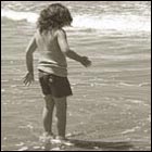 girl at beach, girl playing with waves, beach, summer, sea, memory of summer