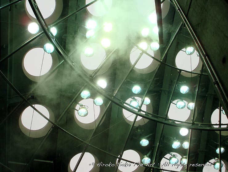 academy of science, ceiling, building design, cool building, round window